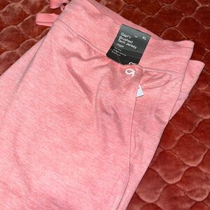 Peach colored joggers, new tags